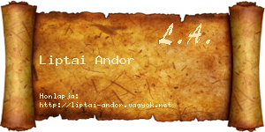 Liptai Andor névjegykártya