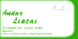 andor liptai business card